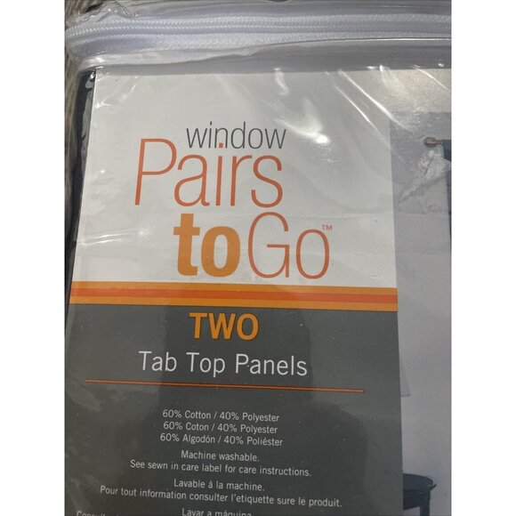 PAIRS TO GO Montana Modern Decorative Tab Top Window Curtains   2panels 60 X63in - Picture 6 of 8